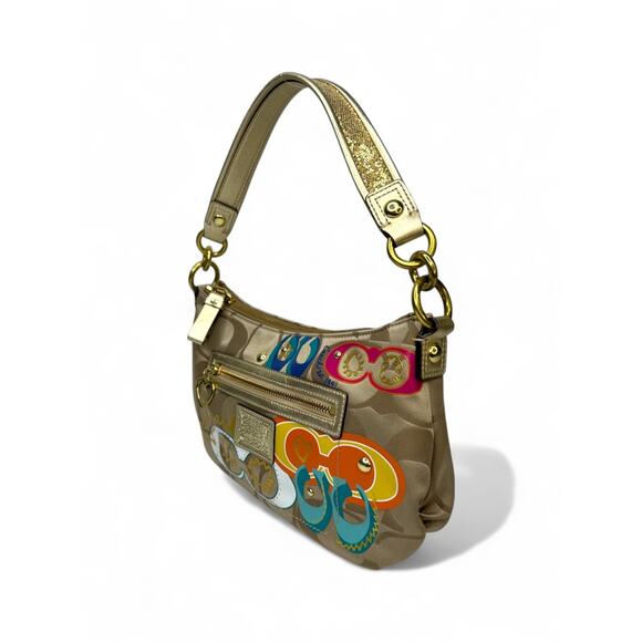 Coach Vintage Y2K Daisy Poppy C Applique Hobo Bag - Picture 10 of 16